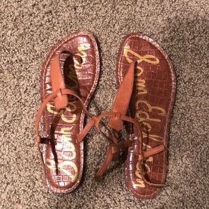 Sam Edelman Brown Leather Thong Sandals!